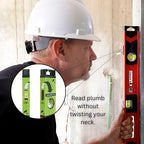 Kapro - 150-80 Semi-Professional I-Beam with Plumb Site Level - Features Horizontal Vial and Dual-View Plumb Site - Aluminum - 24 Inch
