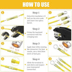 525PCS Heat Shrink Wire Connectors, 22-10 AWG Marine Grade Heat Shrink Butt Connectors, Waterproof Electrical Wire Terminals Kit Insulated Ring Fork Spade Butt Splices for Automotive Boat Truck