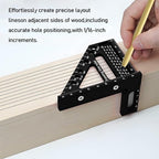 3D Aluminum Multi Functional Carpenter Square - Woodworking Square Tool and Measuring Triangle Ruler, Ideal for Angular Measurement, Drawing Right Angles & Parallel Lines in Woodwork and DIY Projects