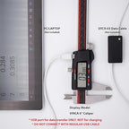 VINCA IP54 Grade Digital Caliper, DCLA-1205 12 Inch/300mm, Inch/Millimeter/Fraction Conversion, Stainless Steel, Large LCD Screen