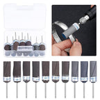 Glarks 10Pcs Sanding Drums Sleeves Polishing Rolls, Abrasive Grinding Head Sandpaper Bar Sticks, 180/240/320/400/600/800/1000/1200/1500/2000 Grit Cylinder Polishing Grinding Mounted Sanding Points
