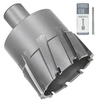 KEENTECH Carbide-Tipped Annular Cutter, 2-1/8" Diameter x 1-3/8" Depth, 3/4" Weldon Shank (2 Flat), High Speed Cutting TCT Mag Drill Bit with Pilot Pin for Harder Material, Stainless Steel, Cast Iron