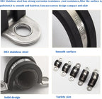 10pcs 55mm 2 Hole U-Tube Strap Clamp, 304 Stainless Steel with EPDM Rubber Lined Clip, Double-Layer Gaskets Rubber Cushioned Insulated Clamp for Tube, Pipe or Wire Cord Installation