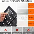 4Pcs Black Peg Board Wall Organizer, Plastic Pegboard Panel, Garage Storage Tool Organizer for Wall, Craft Room, Kitchen, Workshop, Office, Includes Hooks and Bins