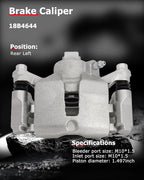 cciyu Rear Left Brake Caliper Assembly w/Bracket 18B4644 For Buick For Rendezvous,For Chevy For Venture,For Oldsmobile For Silhouette,For Pontiac For Aztek/For Montana