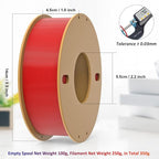 PLA+ 3D Printer Filament 1.75mm No Tangle, Net Weight 250g Spool, 12 Packs, PLA Pro Plus, 12 Assorted Multiple Colors, Total 3KG Material