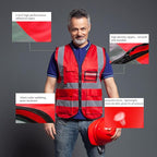 Tydon Guardian Reflective Safety Vest for Women Men High Visibility Security With Pocket Zipper Front Meet ANSI/ISEA Standard