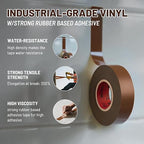 RED WOLF 10 Pack Brown Electrical Tape 3/4 Inch x 66 Ft Industrial Grade UL/CSA Listed 7 Mil Thick Flame Retardant High Temp Waterproof Electrical PVC Tape Electric Super Vinyl Rated 600V