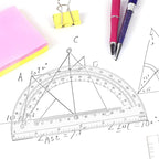 Plastic Protractor Math Protractors 180 Degrees for Geometry Classroom Student School Office Supplies, 6 Inch, Pack of 2 (Purple)