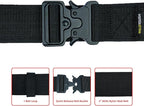 MELOTOUGH 2" Nylon Web Work Tool Belt for Men with Heavy Duty Quick Release Rugged Metal Buckle outdoor men's belt Tool Belts (Black)
