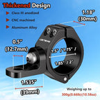 Thicken UTV LED Light Bar Mounts 2PCS, Heavy Duty CNC Aluminum 360° Adjustable Whip Light Mount Light bar Mounting Bracket, Fit 1.5''/1.75''/1.85''/2''/2.1'' Roll Cage