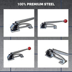 IDL Packaging - S-296 Heavy Duty High Tensile Feed-Wheel Tensioner for 3/8" to 3/4" Steel Strapping