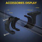 Nilight 4PCS Roll Bar Clamps Mounting Brackets LED Light Mount Clamp Tube Lights Mounts Fit on 2.135" 2.25" 2.375" 2.5" Bull Bars Roof Racks Rolls Cages for ATV UTV Truck
