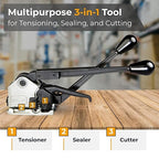 IDL PACKAGING Teknika MUL-20 Heavy Duty Sealless Combination Tool for High Tensile Steel Strapping, Adjustable for 3/4" and 5/8" Strap Width