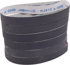 18 Pack 1-1/8 x 21 Inch Sanding Belts, 3 Each of 120 240 400 600 800 1000 Grits Sander Belts for Makita Sander, 1-1/8-Inch x 21-Inch Abrasive Silicon Carbide Sander Belts