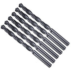 Drill Bit, 5/16" Cutting Diameter, 4241 HSS Nitriding Black 118° Cutting Angle Versatile Jobber Bits - (Applications: for Drilling Plastic Wood Soft Metal), 6-Pieces