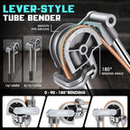 DNA MOTORING 3 in 1 Double Single Flaring Tools Kit, Flare Tool Kit Including 180 Degree Pipe Bender, Tubing Cutter For Copper, Brass, Air Conditioning Pipelines, TOOLS-00544
