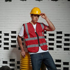 BeautyWill Custom Safety Vest Logo Class 2 High Visibility Reflevtive Vest Outdoor Protective Workwear