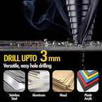 Four Spiral Flute Cobalt Step Drill Bit, 1/8" - 1/2" M35 TiAlN Coating Impact Ready Unibit Step Drill Bit, 1/4" Hex Shank Step Bit for Metal, Stainless Steel, Aluminum, Plastic
