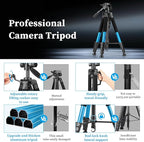 JOILCAN Tripod Camera Tripods, 74" Tripod for Camera Cell Phone Video Recording, Heavy Duty Tall Camera Tripod Stand, Professional Travel DSLR Tripods Compatible with Canon iPhone, Max Load 15 LB