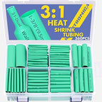 haisstronica 360PCS Heat Shrink Tubing,3:1 Ratio Adhesive Lined Marine Heat Shrink Tube Kit 8 Sizes(3/32"-5/8") Green