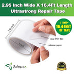 Dulepax Fabric Repair Tape - Ultrastrong 16.4FT x 2.95"ulated for Boat Covers, Tents, Awnings, RV Covers, Tarps, Canvas, and Sails