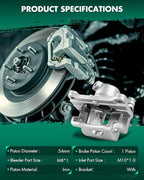 SCITOO 19B3316 Front Right Disc Brake Caliper w/Bracket Fit For Mazda For MX-5 2006-2015,For Mazda For MX-5 Miata 2006-2015, Single Piston