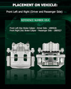 SCITOO 18B5026 18B5027 Front Left & Right Disc Brake Calipers Assembly w/Bracket For Ford For Edge 2007-2009