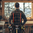 Heavy Duty Tool Belt with Padded Suspenders – Adjustable Construction Tool Rig with Multi-Pouch System – Framing & Electrician Waist Belt for Men（Adjustable one sizeZ)