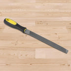 8 Inch Flat File, Flat Mill File Second File, Metal File for Sharpening, Carbon Steel File with Handle, Single Texture, Ideal for Metal, Steel, Copper, Aluminum