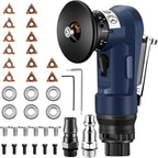 2 in 1 Pneumatic Chamfering Tool- Mini Air Chamfer Tool with Multi-Angle Chamfering Kit,45 Arc Corner Deburring Beveling Chamfer Machine for Metal, Acrylic,Woodworking (Blue)
