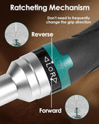 HYCHIKA Ratcheting Screwdriver 16-in-1, Magnetic Ratchet Screwdriver Set, Screw Driver Multi Bit All in One with Phillips, Slotted, Torx, Square, Hex bit and Double End Nut Driver