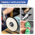SCOTTCHEN 6inch Buffing Polishing Wheels 1/2" Arbor Hole,2 Pcs Medium (30Ply) for Bench Grinder,with Buffing Polishing Cutting Compound 4 Oz.Kit