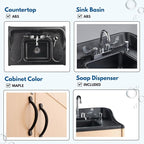 Ozark River Portable Sinks Premier Maple, Maple Laminate-ABS Sink, Mobile Self Contained Sink, Mobile Hand Washing Station, Portable Sink with Hot Water, Portable Sink Hand Wash Station, 110V