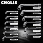 CNQLIS 12 Pcs L-Type Pipe Perforation Elbow Wrench Set, L Shaped Hex Socket Wrench Set, 6-20mm, Chrome Alloy Steel, 6 Point,Metric