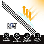 Bolt Dropper 12-Inch Black Zip Ties - 1000-Pack Heavy Duty Wire and Cable Ties - Durable Self-Locking Nylon with 40 lbs Tensile Strength - UV and Temperature Resistant for Indoor and Outdoor Use