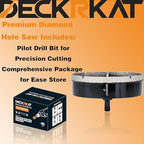 5 inch Diamond Hole-Saw Bits with Pilot Drill Bit -5" Diamond Tipped Tile Hole Saws with Guiding Bit Accurate Drilling for Porcelain Tile Ceramic Pottery Granite Stone Glass Bottles 125mm.