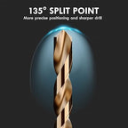 Metric 4Pcs M35 Cobalt Drill Bit Set, 16mm HSS Cobalt Jobber Drill Bits, for Hardened Metals, Stainless Steel, Cast Iron and Wooden Plastics