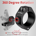 Thicken UTV LED Light Bar Mounts 2PCS, Heavy Duty CNC Aluminum 360° Adjustable Whip Light Mount Light bar Mounting Bracket, Fit 1.5''/1.75''/1.85''/2''/2.1'' Roll Cage