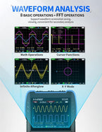 FNIRSI 2C53T Upgraded Handheld Oscilloscope, 50MHz Bandwidth, 3IN1 Digital Oscilloscope Multimeter DDS Generator, 250MS/s Sampling Rate, 19999 Counts, Voltage, Current, Capacitor, Resistor, Diode Test