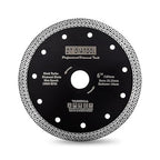 DT-DIATOOL Diamond Granite Blade 6 Inch for Marble Porcelain Tile Ceramic Diamond Cutting Disc with Mesh Turbo Diamond Segments