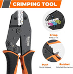 Crimping Tool For Heat Shrink Connectors, 220PCS AWG 26-10 Waterproof Automotive Marine Grade Heat Shrink Butt Connectors and Wire Stripper