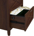 Bush Furniture Key West 2 Drawer Lateral File Cabinet in Bing Cherry