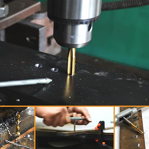 5/8"-11 UNC Tap and 17/32" Drill Bit Kit, M2 HSS Drill and Tap Set, Combination of Drill and Tap Kit for Metal
