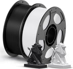 ANYCUBIC PETG Filament 1.75mm, 3D Printer Filament, Dimensional Accuracy +/- 0.02mm, Exceptional Toughness, Print with Most FDM 3D Printers, 1KG Reusable Spool, 2KG Black+White
