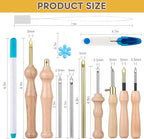 Punch Needle Kit with Storage Box, Punch Needle Tool Set for Adult Beginners, Perfect for DIY Craft,Decoration and Gifts