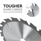 Luckyway 2-Pack 5-1/2 Inch 18T with 5/8 Inch Arbor TCT Circular Saw Blade Fast Cutting and Trimming Saw Blade, Cordless Trim Saw Blade for Cutting Wood(1/2-Inch and 10-mm Reducer Bushings Include)