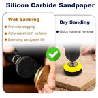 189 Pieces 2 Inch Sanding Discs, GOH DODD Hook and Loop Sanding Pads 60 to 10000 Grit Wet Dry Sandpaper with 1/8" 1/4” Shank, Backing Pad, Polishing Pads and Interface Pad for Auto Metal Resin Wood
