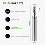 6mm Shank End Mill Bits Set 3mm Cutting Dia. 4 Flutes AlCrN Coated Carbide Square CNC Milling Bits, Apply for Alloy Steel, Stainless Steel, and Various Cast Iron (5PCS)
