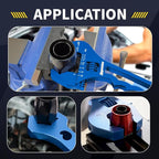 3AN-20AN AN Fitting Wrench AN Fitting Tool for AN Hose Fitting Assembly Adjustable Lightweight Aluminum Blue With 6AN-AN8 Double-ended AN Wrench Blue
